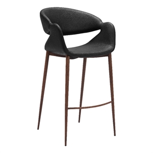 Limay Barstool Black & Walnut