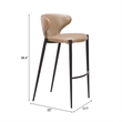 Lino Barstool (Set of 2) Taupe