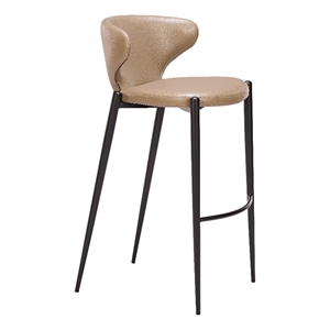 Lino Barstool (Set of 2) Taupe
