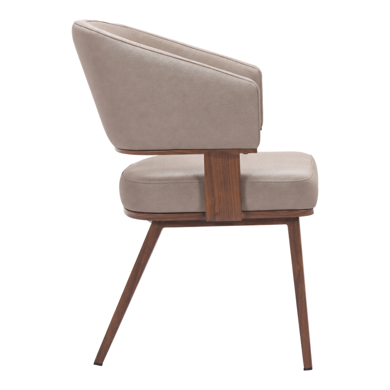 Poise Dining Chair Brown & Walnut
