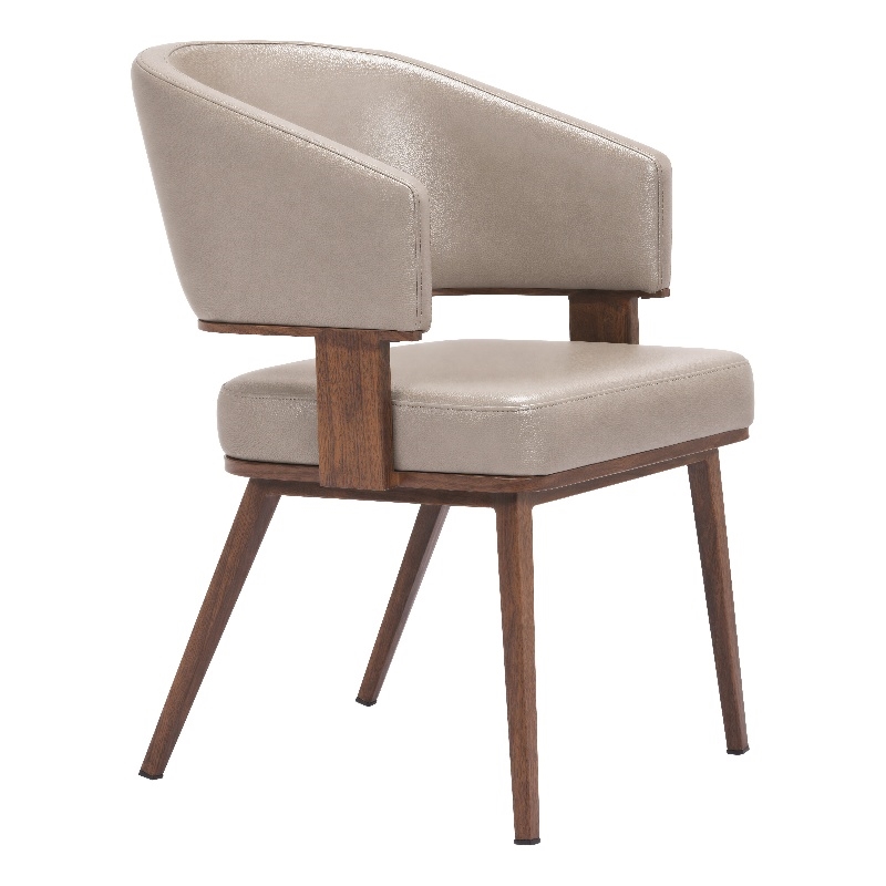 Poise Dining Chair Brown & Walnut