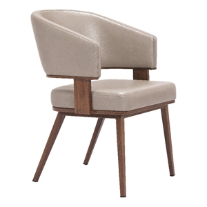 Poise Dining Chair Brown & Walnut