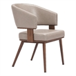 Poise Dining Chair Brown & Walnut