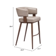 Poise Barstool Brown & Walnut