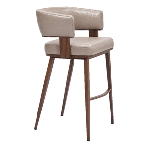 Poise Barstool Brown & Walnut