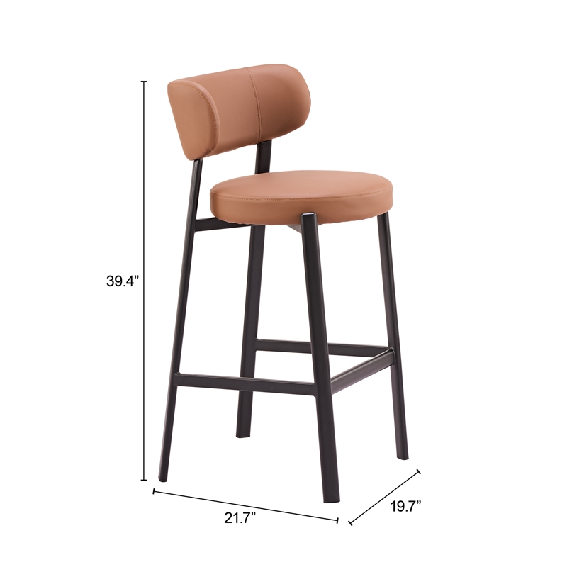 Prairie Barstool (Set of 2) Brown