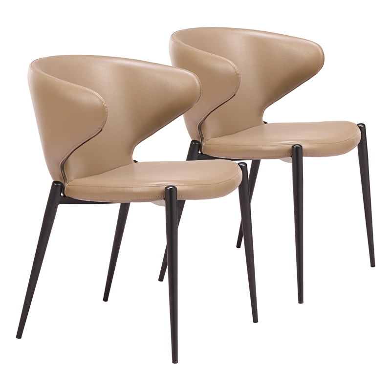 Lino Dining Chair (Set of 2) Taupe