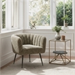 Deco Accent Chair Green Tweed
