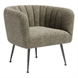 Deco Accent Chair Green Tweed