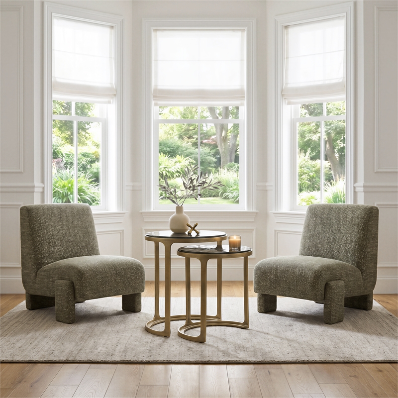 Orleen Accent Chair Checker Green