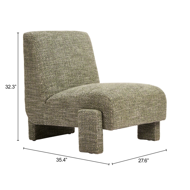 Orleen Accent Chair Checker Green