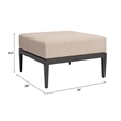 Foret Outdoor Ottoman Black