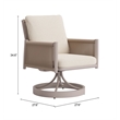 Rivan Swivel Dining Chair Beige