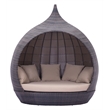 Zuo Martinique Beach Outdoor Aluminum Frame Daybed in Brown