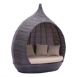 Zuo Martinique Beach Outdoor Aluminum Frame Daybed in Brown