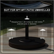 California Umbrella Stainless Steel 50 lbs Base in Black