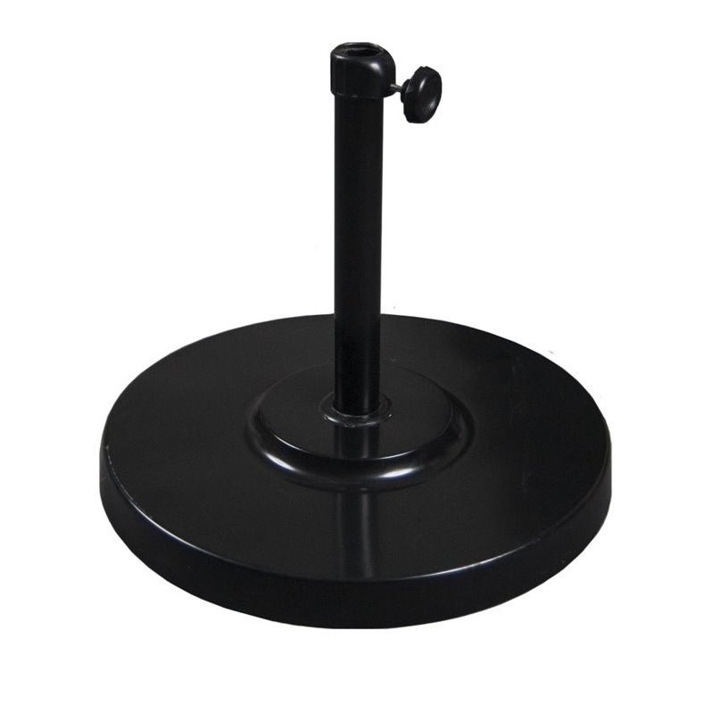 California Umbrella Stainless Steel 50 lbs Base in Black