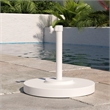 California Umbrella Stainless Steel Cover 50 lbs Base in White