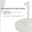 California Umbrella Stainless Steel Cover 50 lbs Base in White