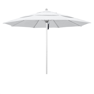 California Umbrella Venture 11' Silver Market Umbrella in Natural