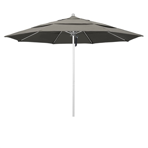 California Umbrella Venture 11' Silver Market Umbrella in Taupe