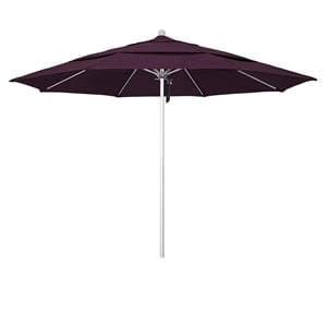 California Umbrella Venture 11' Silver Market Umbrella in Purple