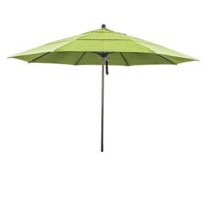 California Umbrella Venture 11' Bronze Market Umbrella in Macaw