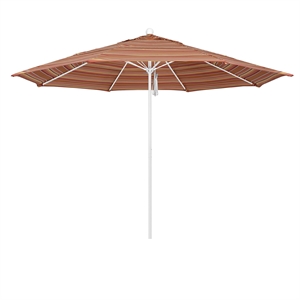 California Umbrella Venture 11' White Market Umbrella in Dolce Mango