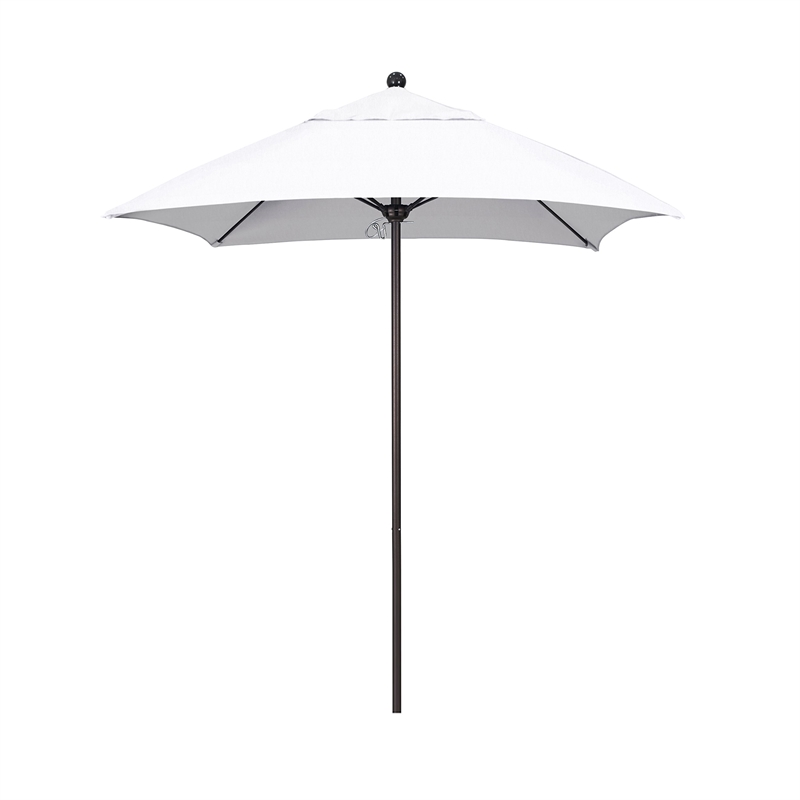 California Umbrella Venture 6' Bronze Market Umbrella in Natural