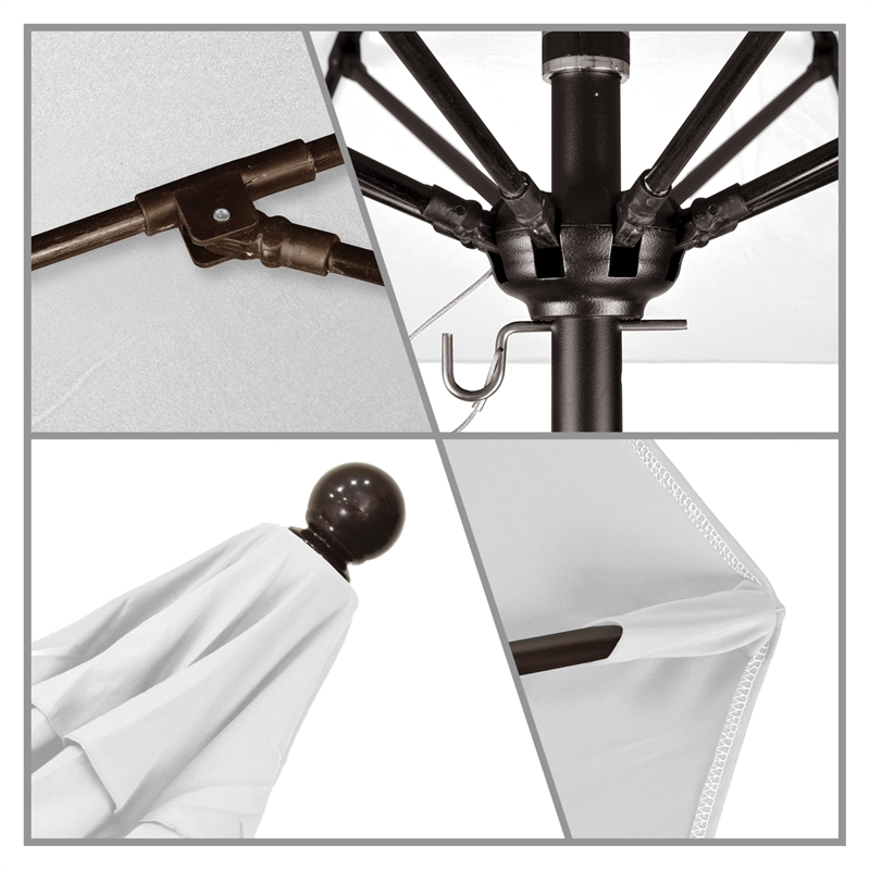 California Umbrella Venture 6' Bronze Market Umbrella in Natural