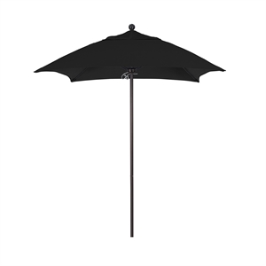 California Umbrella Venture 6' Bronze Market Umbrella in Black