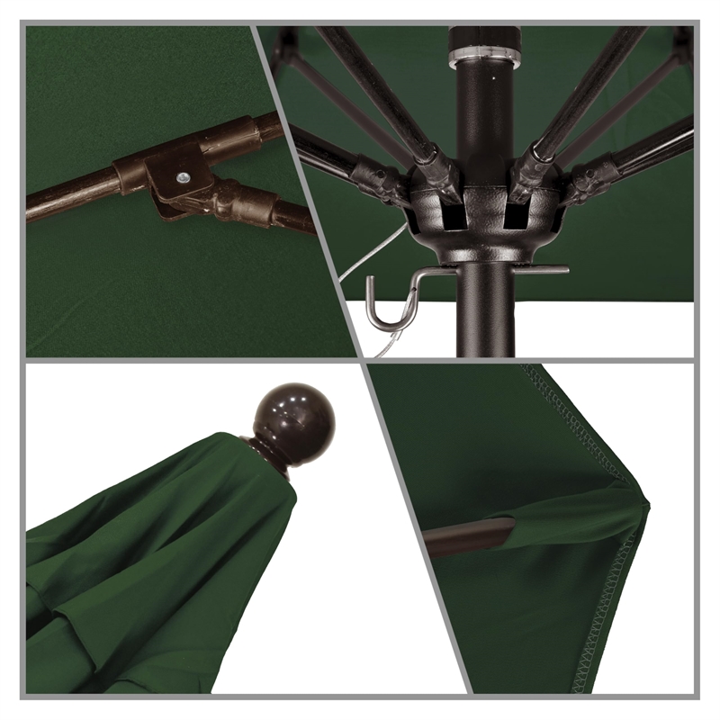California Umbrella Venture 6' Bronze Market Umbrella in Green