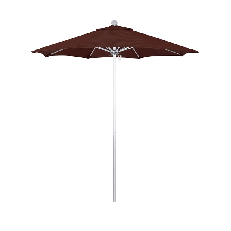 California Umbrella Venture 7.5' Silver Market Umbrella in Adobe