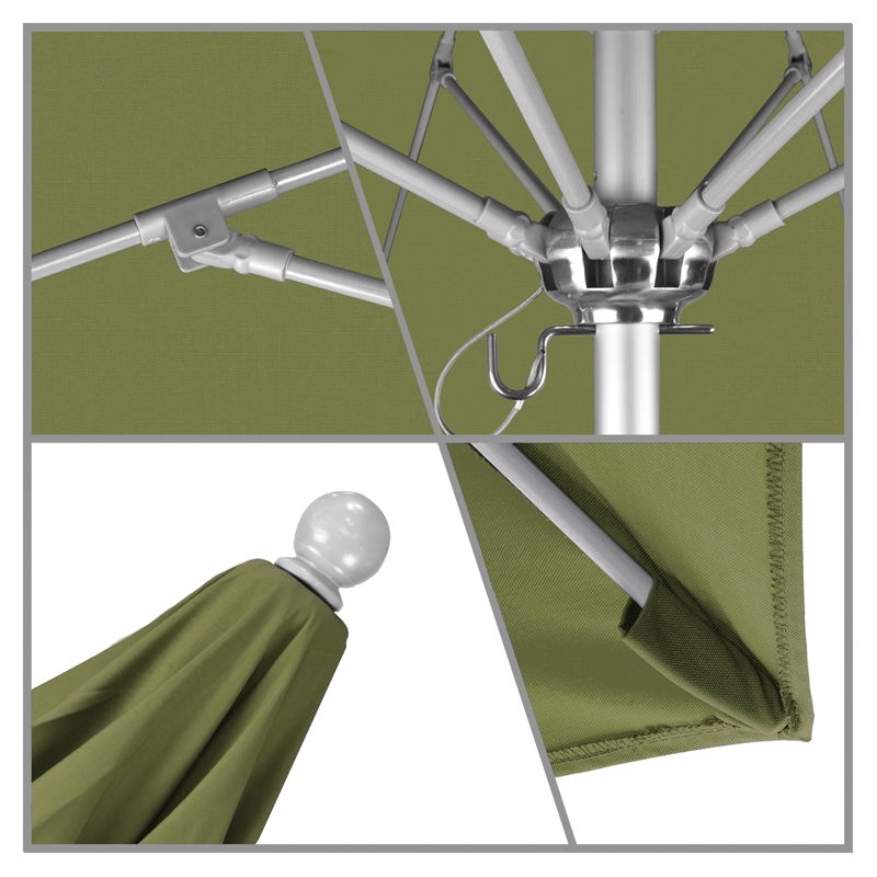 California Umbrella Venture 7.5' Silver Market Umbrella in Palm