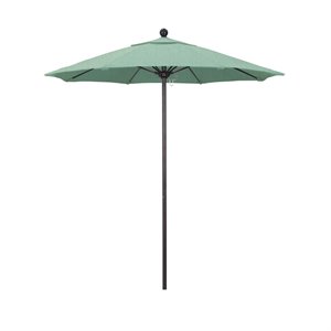 California Umbrella Venture 7.5' Bronze Market Umbrella in Mist