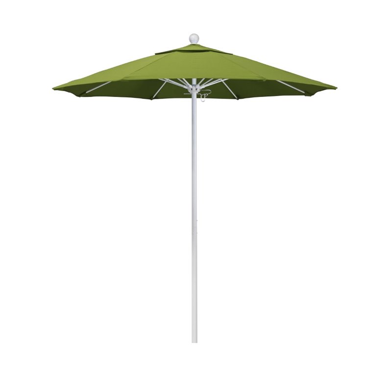 California Umbrella Venture 7.5' White Market Umbrella in Macaw