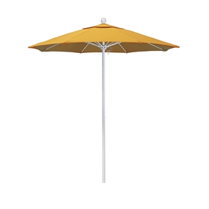 California Umbrella Venture 7.5' White Market Umbrella in Yellow