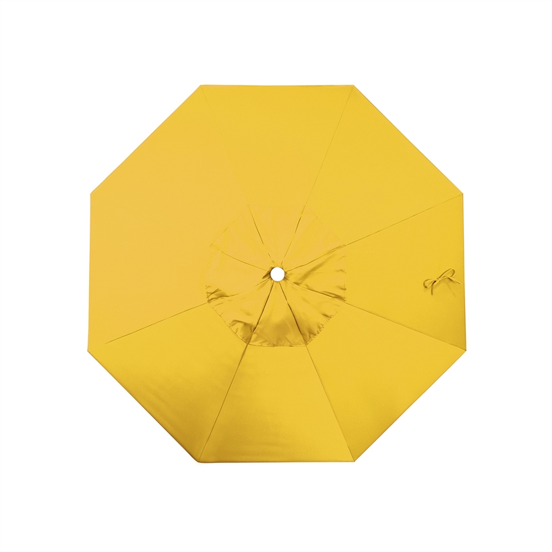 California Umbrella Venture 7.5' White Market Umbrella in Yellow