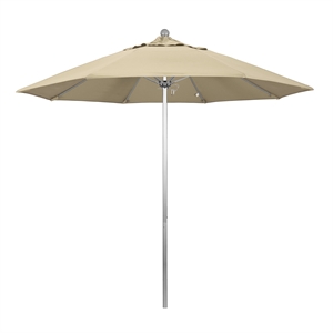 California Umbrella Venture 9' Silver Market Umbrella in Beige