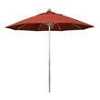 California Umbrella Venture 9' Silver Market Umbrella in Terracotta