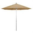 California Umbrella Venture 9' Silver Market Umbrella in Linen