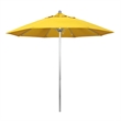 California Umbrella Venture 9' Silver Market Umbrella in Lemon