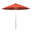 California Umbrella Venture 9' Silver Market Umbrella in Sunset