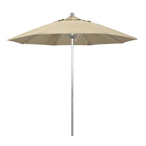 California Umbrella Venture 9' Silver Market Umbrella in Beige