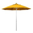 California Umbrella Venture 9' Silver Market Umbrella in Yellow