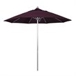 California Umbrella Venture 9' Silver Market Umbrella in Purple