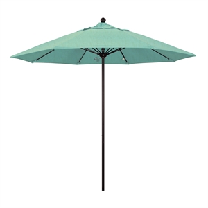 California Umbrella Venture 9' Bronze Market Umbrella in Mist