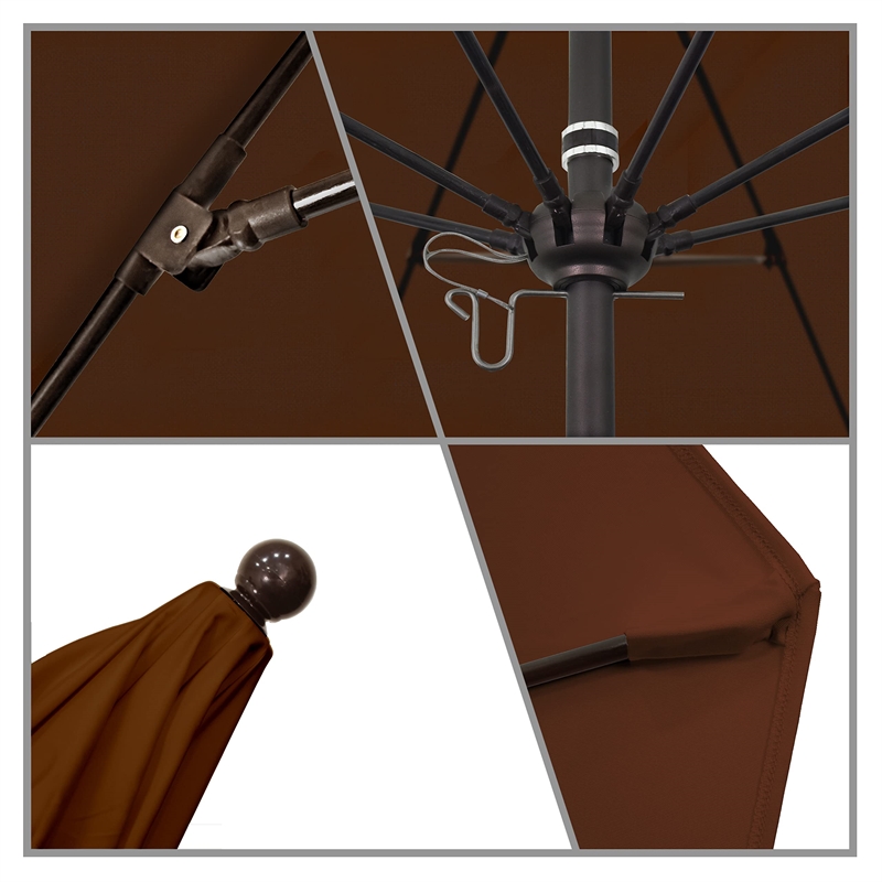 California Umbrella Venture 9' Bronze Market Umbrella in Bay Brown