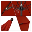 California Umbrella Venture 9' Bronze Market Umbrella in Red