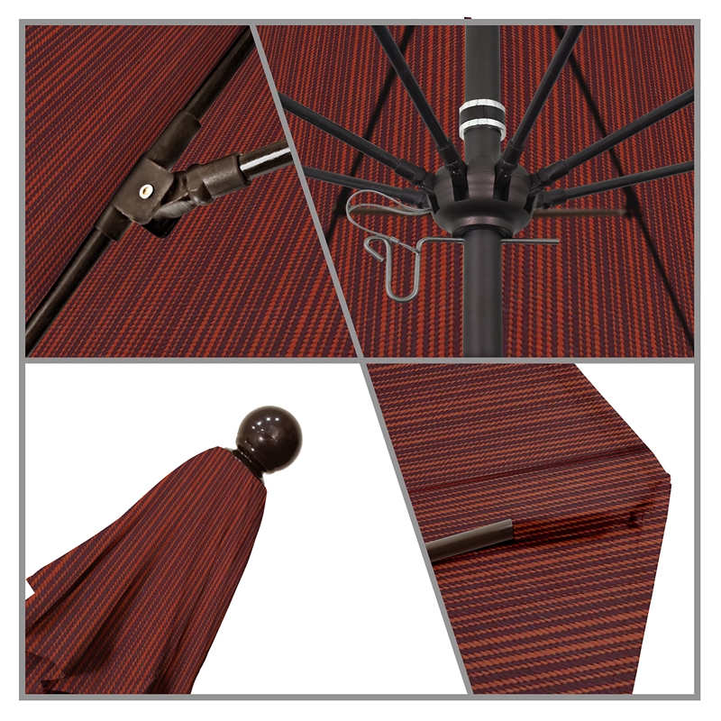 California Umbrella Venture 9' Bronze Market Umbrella in Adobe